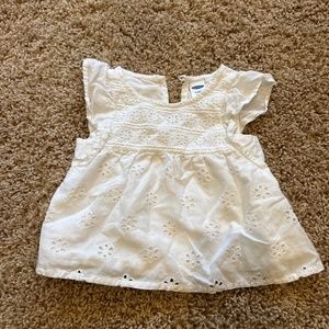 Baby girl eyelet shirt